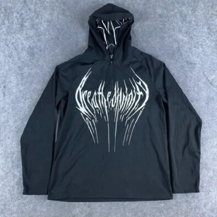 Breathe Divinity Mens Large Black White Sweatshirt Slim Fit Hoodie